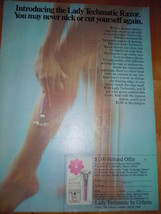 Vintage Lady Techmatic Razor by Gillette Magazine Advertisement June 1961 - $3.99