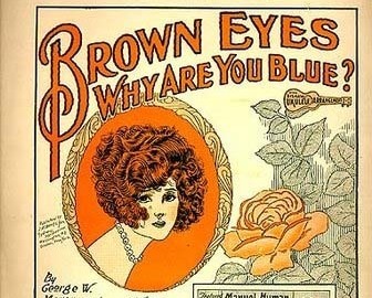 Primary image for 1920s FOXTROT Brown Eyes, Why Are You Blue? Sheet Music A Josephine Baker Song
