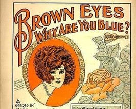 1920s FOXTROT Brown Eyes, Why Are You Blue? Sheet Music A Josephine Baker Song - £10.93 GBP