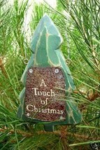 A Touch Of Christmas Wood Carved Folk Art Tree Ornament - £11.98 GBP