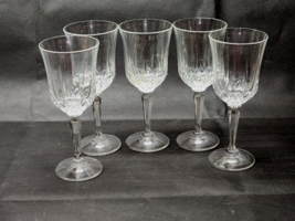 St George 24% Lead Crystal American Heritage 8 Ounce Stem Wine Goblet - Set Of 5 - £19.41 GBP