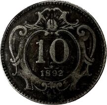 1892 Austria 10 Heller Medal - Pieza de arte histórico - $13.27