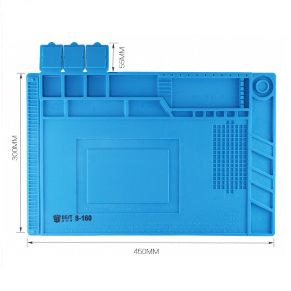 Heat Insulation Silicone Pad Soldering Repair Desk Mat 45cm X 30cm Anti Static - $25.24