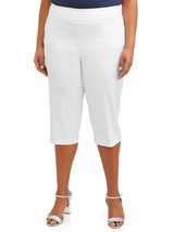 Terra &amp; Sky Women&#39;s Plus Stretch White Capri Pants Tummy Control Size 4X 28W-30W - £27.93 GBP