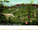 Vtg Postcard 1909 Pittsburg Zoo in Highland Park - pittsburg PA - £5.65 GBP