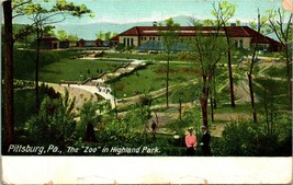 Vtg Postcard 1909 Pittsburg Zoo in Highland Park - pittsburg PA - £5.64 GBP