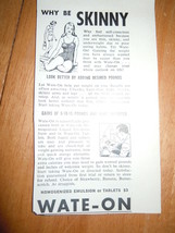 Vintage Wate-On Why Be Skinny Magazine Advertisement June 1961 - $3.99