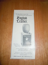 Vintage English Leather Men&#39;s Cologne Magazine Advertisement June 1961 - £3.13 GBP