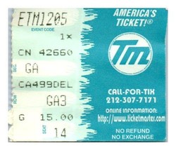 Arrête Concert Ticket Stub Décembre 5 1995 Tramps New York Ville - £21.44 GBP