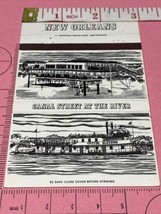 Vintage Matchbook Cover New Orleans Canal Street At The River Mark Twain  gmg - £11.69 GBP