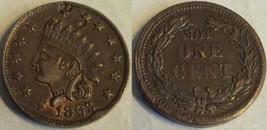 1863 Civil War Token- Indian Head/ Not One Cent - £48.29 GBP