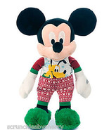 Disney Store Mickey Mouse Holiday Pajamas Plush Toy Pluto 17&#39;&#39; 2015 New - £47.77 GBP