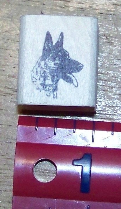 Primary image for German Shepard dog head Rubber Stamp made in America