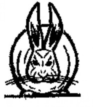 Rabbit front view Rubber Stamp made in america free shipping - £10.86 GBP
