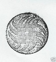 Round woven button design  Rubber Stamp - $13.63