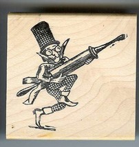 Clown holding huge hypo needle Rubber Stamp made in america free shippin... - $13.63