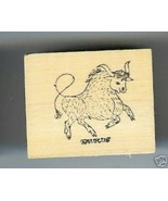 Taurus Zodiac Sign Rubber Stamp April 20-May20 1960&#39;s - $13.64