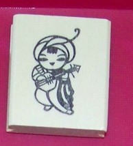 Oriental Asian Musician Rubber Stamp made in america free shipping - £10.87 GBP