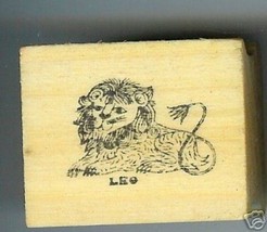 Leo Zodiac Sign Rubber Stamp 1960&#39;s July 23-Aug 22 Lion - £10.87 GBP