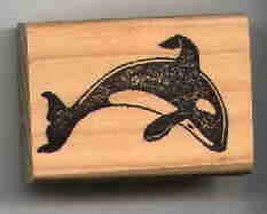 Keiko Orca Killer Whale aquatic Rubber Stamp made in america free shipping - £10.89 GBP