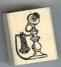 Candlestick telephone phone Rubber Stamp made in america USA - £10.72 GBP