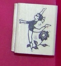 Oriental Asian Gril Dancing w flower #2 Rubber Stamp made in america free ship - £11.04 GBP