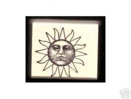 Sun Man face rubber stamp Wonderful vintage design - £10.89 GBP