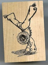 Clown doing Hand Stand Rubber Stamp made in america free shipping - £10.74 GBP