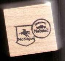 Mobil gas #2  logo Rubber Stamp made in america free shipping - £10.27 GBP