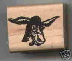 Donkey Jack Ass Head Rubber stamp big ears ab - £10.89 GBP