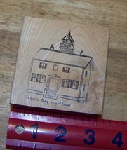 Yaquina Bay LightHouse Newport Oregon original signed by artist rubber stamp - £12.76 GBP