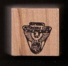 Auto club logo Rubber Stamp made in america free shipping - £8.60 GBP