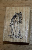 Wolf front view  wild  animal Rubber Stamp made in USA - $13.85