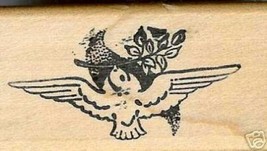 Dove with  Olive Branch rubber stamp Peace ab - $13.85