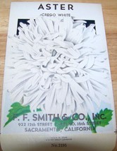 Vintage 1920s Seed packet 4 framing Aster Crego White F F Smith co Sacra... - $13.64