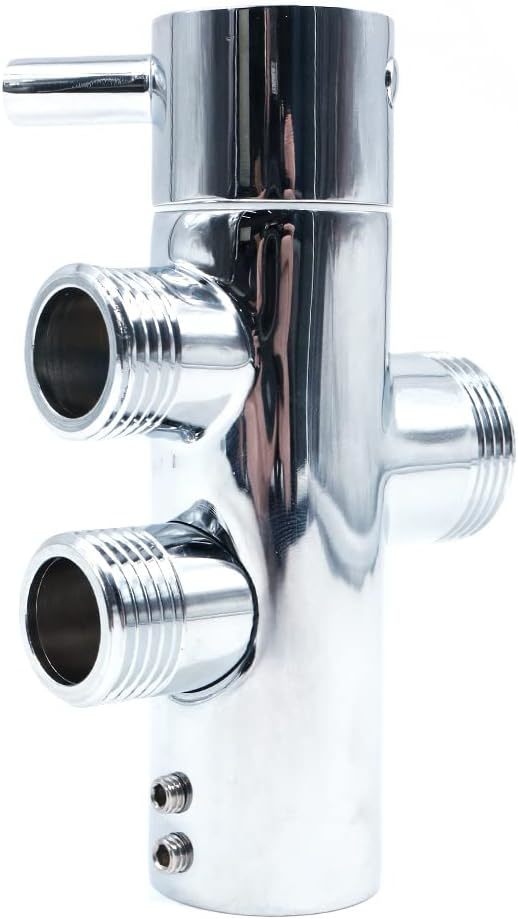 Brass 3-Way Shower Hose Splitter,Diverter Valve, Shower Arm Connector,, ... - $20.24