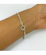925 Silver Flat Round Clasp Figure 8 Chain Bracelet, Handmade Bracelet J... - €47,76 EUR