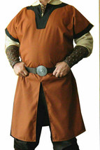 MEDIEVAL Suncoast Crusader Short Sleeveless Renaissance Brown Tunic Halloween G - £60.50 GBP+