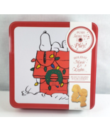 PEANUTS Snoopy Sugar Cookie Tin Music &amp; Lights Jingle Bells New Sealed  ... - $24.36