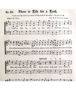 1883 Gospel Hymn Life For A Look Sheet Music Victorian Religious Church ... - $28.07 CAD