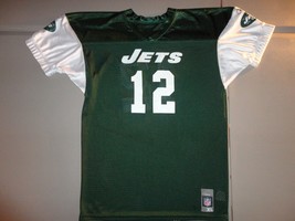 Green Vintage Throwback  New York Jets #12 NFL Football Screen Jersey Youth XL - £22.63 GBP