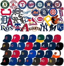 60 Pcs MLB Baseball Stickers 30 Baseball Logo 30 Cap Waterproof Vinyl Stickers - £11.60 GBP