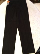 Ladies New Size 6 Med. Dockers pants black pinstripes stain defender - £20.92 GBP