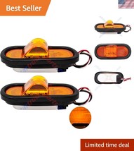 Durable 6&quot; Oval Amber LED Marker &amp; Turn Signal Lights - Impact Resistant - $784.64 MXN