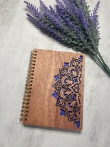 Mandala Wooden Covered Notebook/Journal - £18.86 GBP