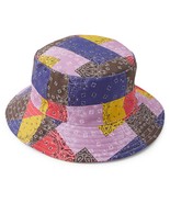 Sun + Stone Men&#39;s Paisley Patchwork Bucket Hat Lavendar-O/S - £14.36 GBP