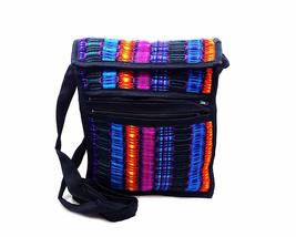 Multicolored Woven Striped Lightweight Cushioned Crossbody Mini iPad Tablet Bag  - £9.33 GBP