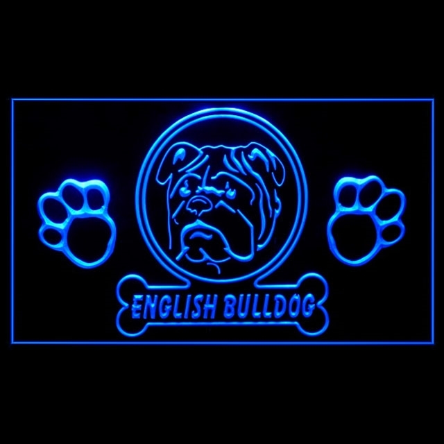 Primary image for 210267B horrible vicious Vigilant Careful English Bulldog Dog Pet LED Light Sign