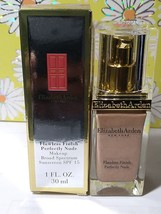 ELIZABETH ARDEN FLAWLESS FINISH PERFECTLY SATIN 24 HR MAKEUP # 12 HONEY ... - $260.61 MXN