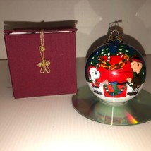 Kurt Adler UFS Peanuts Glass Ornament Charlie Brown Snoopy Doghouse NWT - £11.74 GBP
